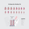 image:imageBTArtbox Press On Nails Short Almond White Glue On Nails 32Pcs Full KitA2Berry Spritz