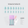 image:imageBTArtbox Press On Nails Short Almond White Glue On Nails 32Pcs Full KitA2Dotted Overalls