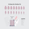 image:imageBTArtbox Press On Nails Short Almond White Glue On Nails 32Pcs Full KitA2PolkaDot Dress