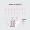 image:imageBTArtbox Press On Nails Short Almond White Glue On Nails 32Pcs Full KitA2Rose Lemonade
