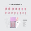 image:imageBTArtbox Press On Nails Short Almond White Glue On Nails 32Pcs Full KitA2Shell Glow