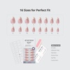 image:imageBTArtbox Press On Nails Short Almond White Glue On Nails 32Pcs Full KitA2Sunprint Dress