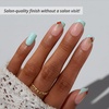 image:imageBTArtbox Press On Nails Short Almond White Glue On Nails 32Pcs Full KitA3Berry Pail