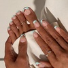 image:imageBTArtbox Press On Nails Short Almond White Glue On Nails 32Pcs Full KitA3Berry Pail