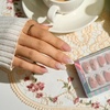 image:imageBTArtbox Press On Nails Short Almond White Glue On Nails 32Pcs Full KitA3DewKissed Bud