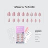 image:imageBTArtbox Press On Nails Short Almond White Glue On Nails 32Pcs Full KitA3DewKissed Bud
