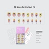 image:imageBTArtbox Press On Nails Short Almond White Glue On Nails 32Pcs Full KitA4Blueberry Rain