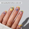image:imageBTArtbox Press On Nails Short Almond White Glue On Nails 32Pcs Full KitA4Blueberry Rain