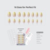 image:imageBTArtbox Press On Nails Short Almond White Glue On Nails 32Pcs Full KitA4First Light