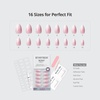 image:imageBTArtbox Press On Nails Short Almond White Glue On Nails 32Pcs Full KitA4Gentle Care