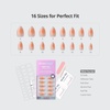 image:imageBTArtbox Press On Nails Short Almond White Glue On Nails 32Pcs Full KitA4Twilight Soft