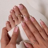 image:imageBTArtbox Press On Nails Short Almond White Glue On Nails 32Pcs Full KitA5Wild Bloomery