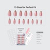 image:imageBTArtbox Press On Nails Short Almond White Glue On Nails 32Pcs Full KitA5Wild Bloomery