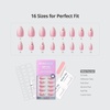 image:imageBTArtbox Press On Nails Short Almond White Glue On Nails 32Pcs Full KitA8Orchard Burst