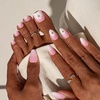 image:imageBTArtbox Press On Nails Short Almond White Glue On Nails 32Pcs Full KitA8Orchard Burst