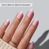 image:imageBTArtbox Press On Nails Short Almond White Glue On Nails 32Pcs Full KitA9Shy Metal