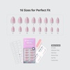image:imageBTArtbox Press On Nails Short Almond White Glue On Nails 32Pcs Full KitA9Shy Metal