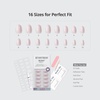 image:imageBTArtbox Press On Nails Short Almond White Glue On Nails 32Pcs Full KitAPower Calm