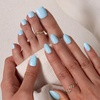 image:imageBTArtbox Press On Nails Short Almond White Glue On Nails 32Pcs Full KitASky Transition