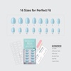 image:imageBTArtbox Press On Nails Short Almond White Glue On Nails 32Pcs Full KitASky Transition