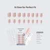 image:imageBTArtbox Press On Nails Short Almond White Glue On Nails 32Pcs Full KitB1Muted Glitz