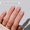 image:imageBTArtbox Press On Nails Short Almond White Glue On Nails 32Pcs Full KitB1Muted Glitz