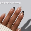 image:imageBTArtbox Press On Nails Short Almond White Glue On Nails 32Pcs Full KitB3Kismet Duo