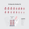 image:imageBTArtbox Press On Nails Short Almond White Glue On Nails 32Pcs Full KitB5Date Night