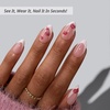 image:imageBTArtbox Press On Nails Short Almond White Glue On Nails 32Pcs Full KitB5Date Night