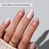 image:imageBTArtbox Press On Nails Short Almond White Glue On Nails 32Pcs Full KitB6Dainty Kiss