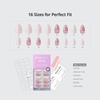 image:imageBTArtbox Press On Nails Short Almond White Glue On Nails 32Pcs Full KitB6Dainty Kiss