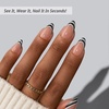 image:imageBTArtbox Press On Nails Short Almond White Glue On Nails 32Pcs Full KitB8Veil Waltz