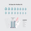 image:imageBTArtbox Press On Nails Short Almond White Glue On Nails 32Pcs Full KitBlue Lagoon