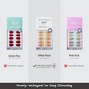 image:imageBTArtbox Press On Nails Short Almond White Glue On Nails 32Pcs Full KitLemon Spark