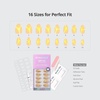 image:imageBTArtbox Press On Nails Short Almond White Glue On Nails 32Pcs Full KitLemon Spark