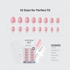 image:imageBTArtbox Press On Nails Short Almond White Glue On Nails 32Pcs Full KitPeach Bellini