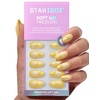 image:imageBTArtbox Press On Nails Short Almond White Glue On Nails 32Pcs Full KitPineapple Fizz