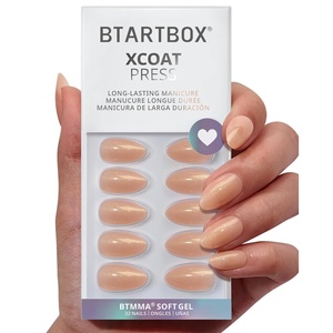 image:imageBTArtbox Press On Nails Almond Short French Tip Nails 32 Pcs Full KitA1Glow Mates