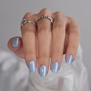 image:imageBTArtbox Press On Nails Almond Short French Tip Nails 32 Pcs Full KitA1Ocean Glazed