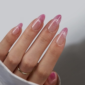 image:imageBTArtbox Press On Nails Almond Short French Tip Nails 32 Pcs Full KitA1Rosy Dew
