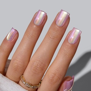 image:imageBTArtbox Press On Nails Almond Short French Tip Nails 32 Pcs Full KitA2Glass Ocean