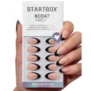 image:imageBTArtbox Press On Nails Almond Short French Tip Nails 32 Pcs Full KitADot Couture