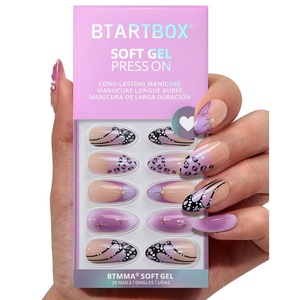 image:imageBTArtbox Press On Nails Almond Short French Tip Nails 32 Pcs Full KitFlutter Besties