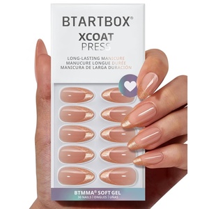image:imageBTArtbox Press On Nails Almond Short French Tip Nails 32 Pcs Full KitGolden Age