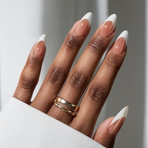 image:imageBTArtbox Press On Nails Almond Short French Tip Nails 32 Pcs Full KitOCapable