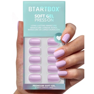 image:imageBTArtbox Press On Nails Short Almond White Glue On Nails 32Pcs Full KitA1First Impression