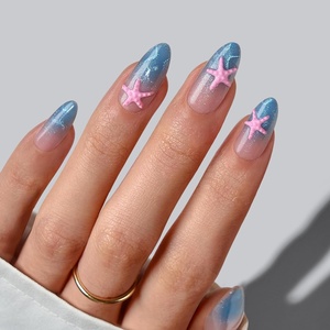 image:imageBTArtbox Press On Nails Short Almond White Glue On Nails 32Pcs Full KitA1Star Shore