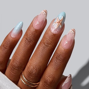 image:imageBTArtbox Press On Nails Short Almond White Glue On Nails 32Pcs Full KitA1Tide Play