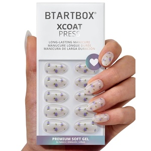image:imageBTArtbox Press On Nails Short Almond White Glue On Nails 32Pcs Full KitA2Pathside Lilac