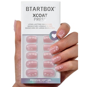image:imageBTArtbox Press On Nails Short Almond White Glue On Nails 32Pcs Full KitA2Petalfall